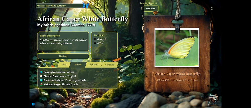 Insect Encyclopedia Power BI dashboard