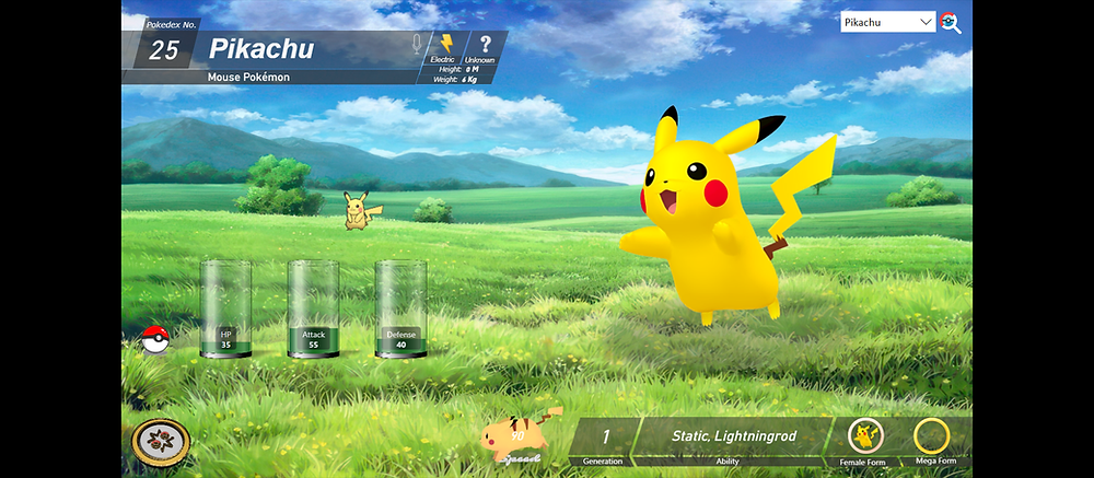 Pokemon game built in Microsoft Power BI